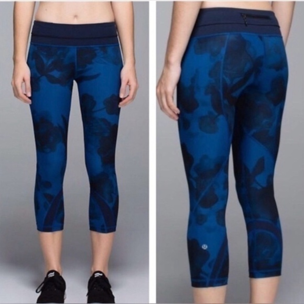 Lululemon Inky Floral Inspire crop leggings